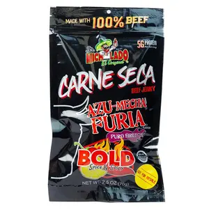 HOT-Sr. Michelado Carne Seca - Crunchy Beef Jerky - Azu Mecha Furia BOLD 2.5oz