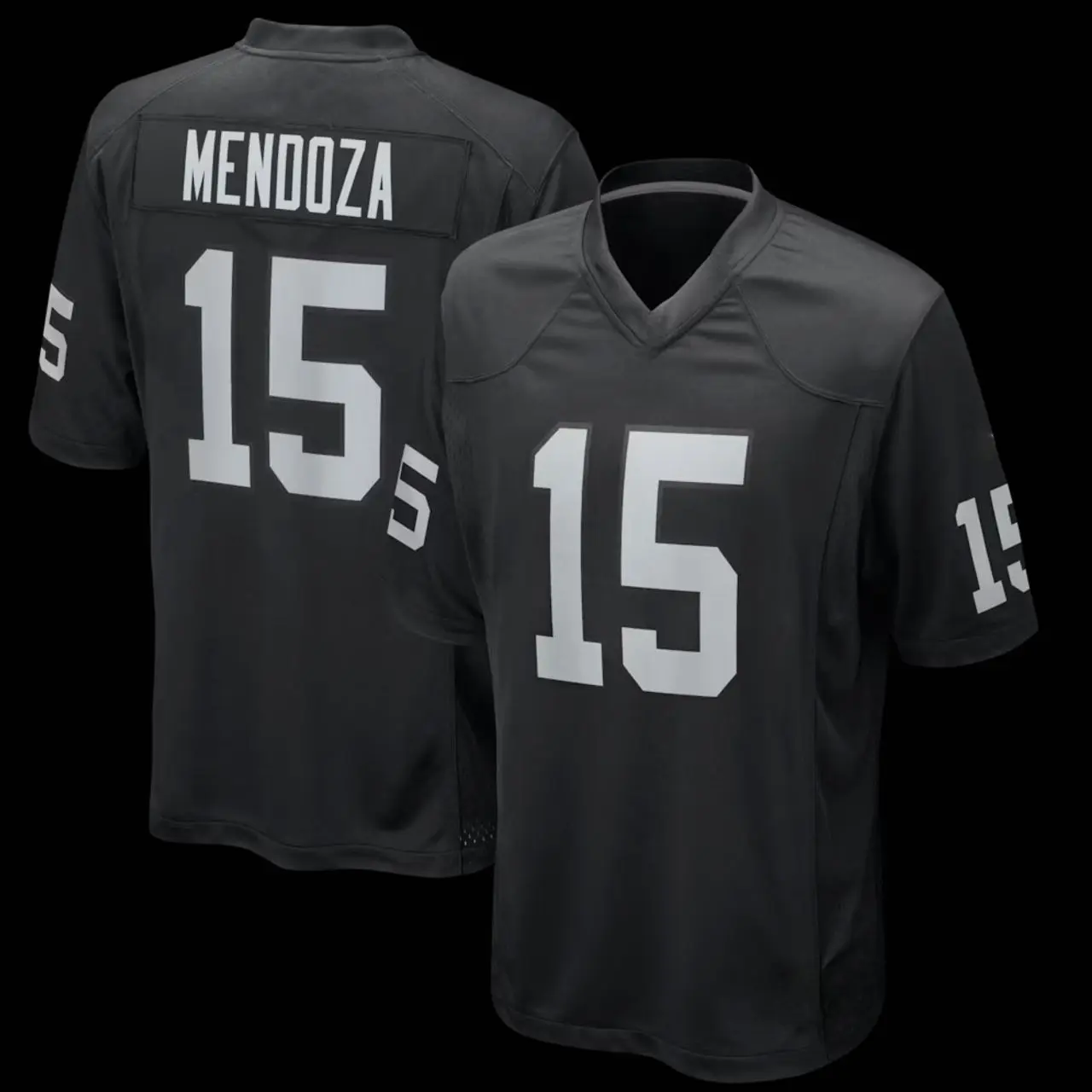 Unisex Football inspired by Mendoza Las Vegas 15 Home Game Jersey - Black