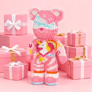 Lightning Bear 3D Puzzle Building Blocks Decoration, Home Office Bookshelf Decor, Party Living Room TV Stand Display, Ideal Gift