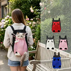Adjustable Cat Carrier Bag, Small Pet Double Shoulder Backpack, Portable Bag for Outdoor Travel, Camping, Hiking, Cat Bag, Dog Bag