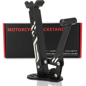 Motorcycle Stand, Portable Rear Motorcycle Stand, Front and Rear Stainless Steel Fifth Generation Stand for Most Motorcycle Wheels