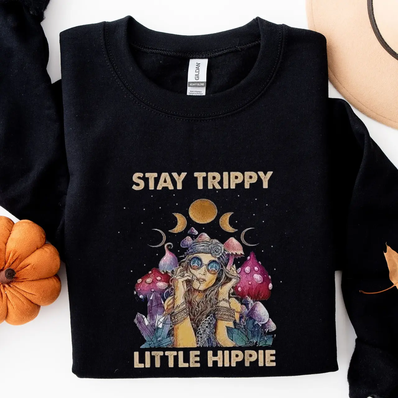 Stay Trippy Little Hippie Girl Shirts, Psychedelic Hippie Shirts, Hippie Sweatshirt, Hippie Hoodie, Hippy Shirts For Women, Hippie Shirts Mens Menswear Top Shiny Sweatshirt Hoodie Sweaters Underwear