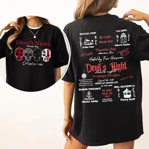 Devil's Night Thunderbay T-Shirt, The Four Horsemen Bookish Sweatshirt, Masked Men Dark Romance Merch, Smut Lover Tee, Gift for Bookworms & Romance Readers