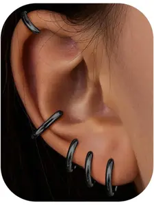 Small Hoop Earrings for Women Men Surgical Steel Cartilage Huggie Earrings Hypoallergenic Snug Lobes Nose Ring Daith Helix Ear Piercing Jewellery Tiny Hinged Hoops Sleeper Earrings 6/7/8/9/10MM