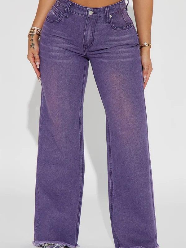 Ashtin Baggy Jeans - Purple