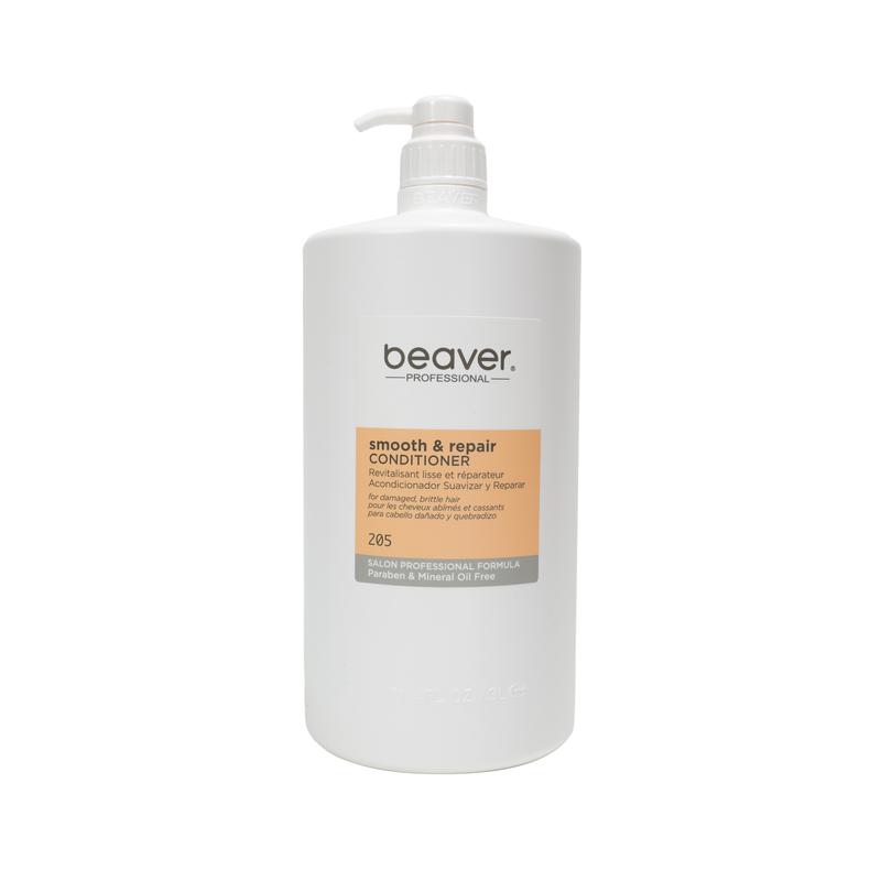 Beaver Smooth Repair Shampoo & Conditioner 3L Combo | Bulk Pack for the Family, Gentle, Repairs, Nourishes, Increases Bounciness & Shine, Haircare  | For Damaged & Weak Hair | Professional Salon Formula 16.9 oz Bottle based shampoo