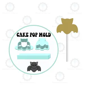 Bat Cake Pop Mold | Deluxe Cutter, Popper, and Tray Option