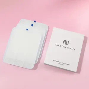 CHRISTINE SHELLY Nail Dust Collector Replacement Filter, Powerful Vacuum Fan Vent Dust Collector Extractor Dust Suction Machine for Acrylic Nails Polishing, Nail Salon&Home, White(Only 3PCS Filter)