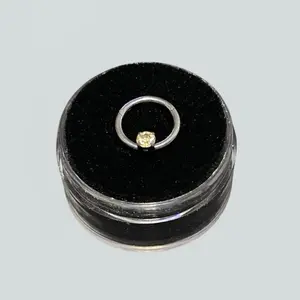 Uranium Glass Seamless Clicker Nose Ring | UV Reactive | High Quality ASTM F136 Titanium Jewelry