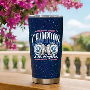 BNB Baseball Gifts - Champions LA Blue 20oz & 30oz Tumbler, 2025 Champions LA Cup, Christmas Gift for LA Fans Friends Family Coworker Gift, Travel Mug, Coffee Cup For Hot Cold Beverage Tumbler Drinkware Flasks