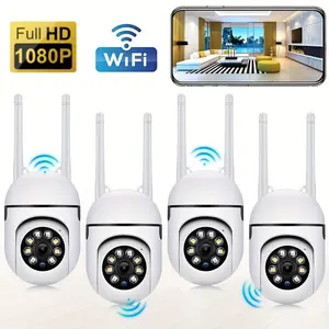 2024 4 PCS Wireless 5G WiFi Security Camera System Smart Outdoor Night Vision 1080P