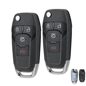 Replacement For 2013 2014 2015 2016 2017 Ford Fusion 4 Button Flip Remote Key Fob Shell Case N5F-A08TAA 164-R7986