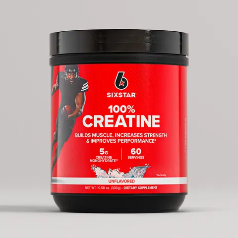 Six Star Creatine Monohydrate Powder (Unflavored) - 5g Creatine Monohydrate per Serving | Supplement for Muscle Building & Performance - Pre/Post Workout Supplement for Men & Women - 60 Servings