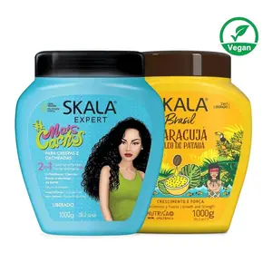2x SKALA Mais Cachos + Passion Fruit for Curly Hair Super Curly Treatment Cream growth, strength repair glow volume Hydrate Haircare Conditioner Oil Shampoo Olive