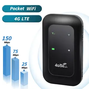 4G LTE Pocket Hotspot, Portable WiFi for European Travel,Router Multi Connected Supports 10+ Devices Hotspot, SIM Card Required, Lightweight Design for Holiday, Camping & Remote Office