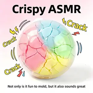 Macaron Color Crispy Ball, Super Stress Relief Toy, Squeeze Fidget Ball, Clear ASMR Sound, Slow Rebound Pressure Relief, Perfect Gift for Parties and Holidays, Body Decompression Ball