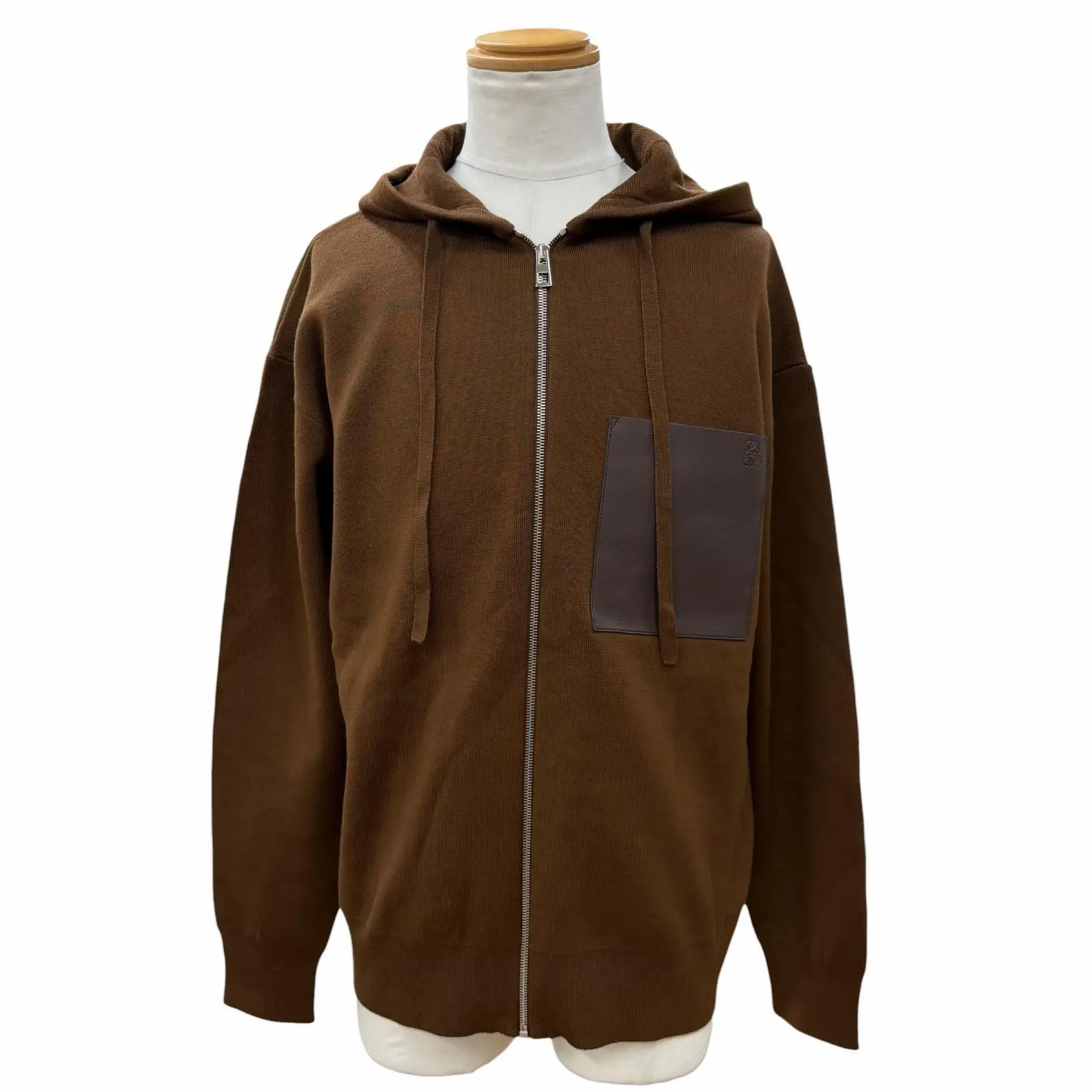 Pre-owned Loewe Wool Small Leather Goods Hoodie