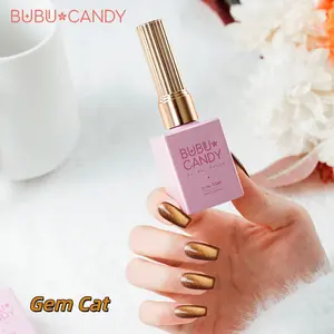 1-BUBUCANDY 3-IN-1 Cat Eye Gel Nail Polish Gem Cat Color 0.510z/15ml with Magnet Holographic Reflective Non-Toxic Vegan TPO Free for Christmas Nails Artistry