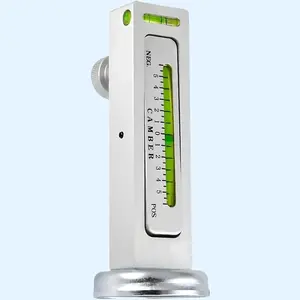 Car Adjustable Magnetic Gauge Tool, Vehicle Wheel Camber Castor Pillar Strut Alignment Tool, Magnetic Automotive Castor Gauge, Universal for Truck SUV RV Tyre Repair (Silver)