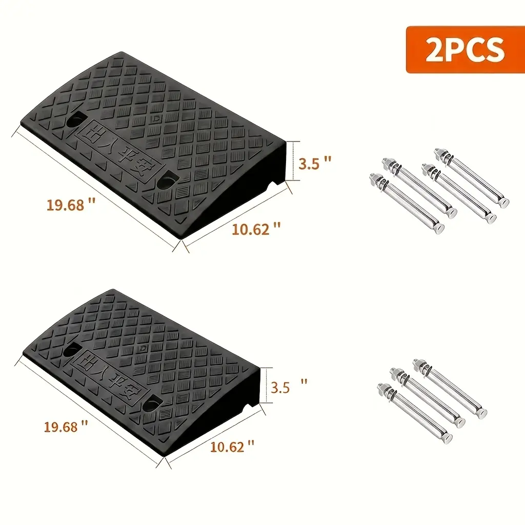 Black 2-piece 3.5-inch ramp