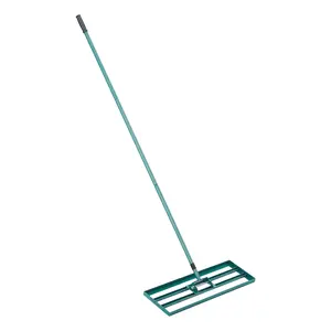 VEVOR Lawn Leveling Rake, 30"x10" Level Lawn Tool, Heavy-duty Lawn Leveler with 78" Steel Extended Handle, Yard Leveling Rake Suit for Garden, Golf Lawn, Farm