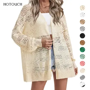 Lightweight Crochet Cardigan for Women Long Sleeve Open Front Knit Oversized Summer Sweaters Fit Knitwear Bag Batwing Beach 2025 Fall Fashion dealsforyoudays Casual Womenswear