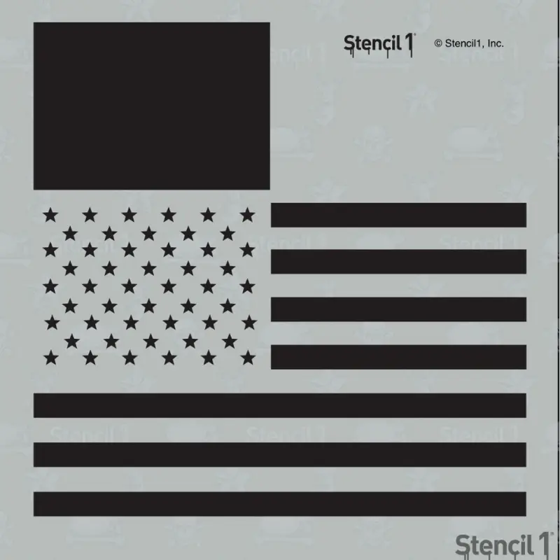 US Flag Stencil – Small (5.75″ x 6″)