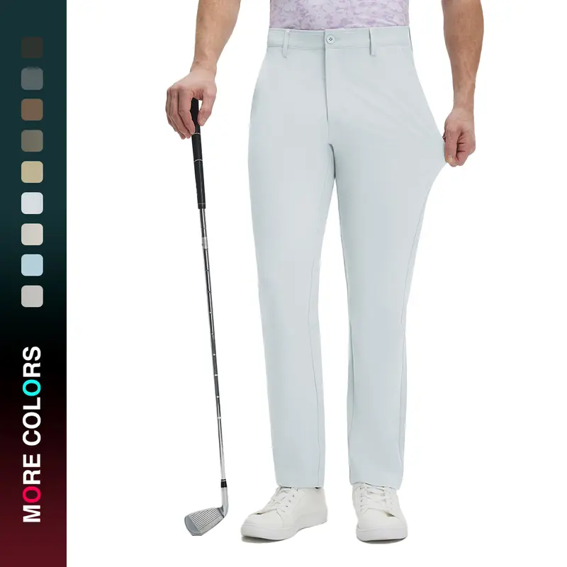 MAELREG Mens Golf Pants Lightweight Water-Resistant Quick Dry Casual Pants 30"/32"/34" Stretch Work Dress Comfy Trousers
