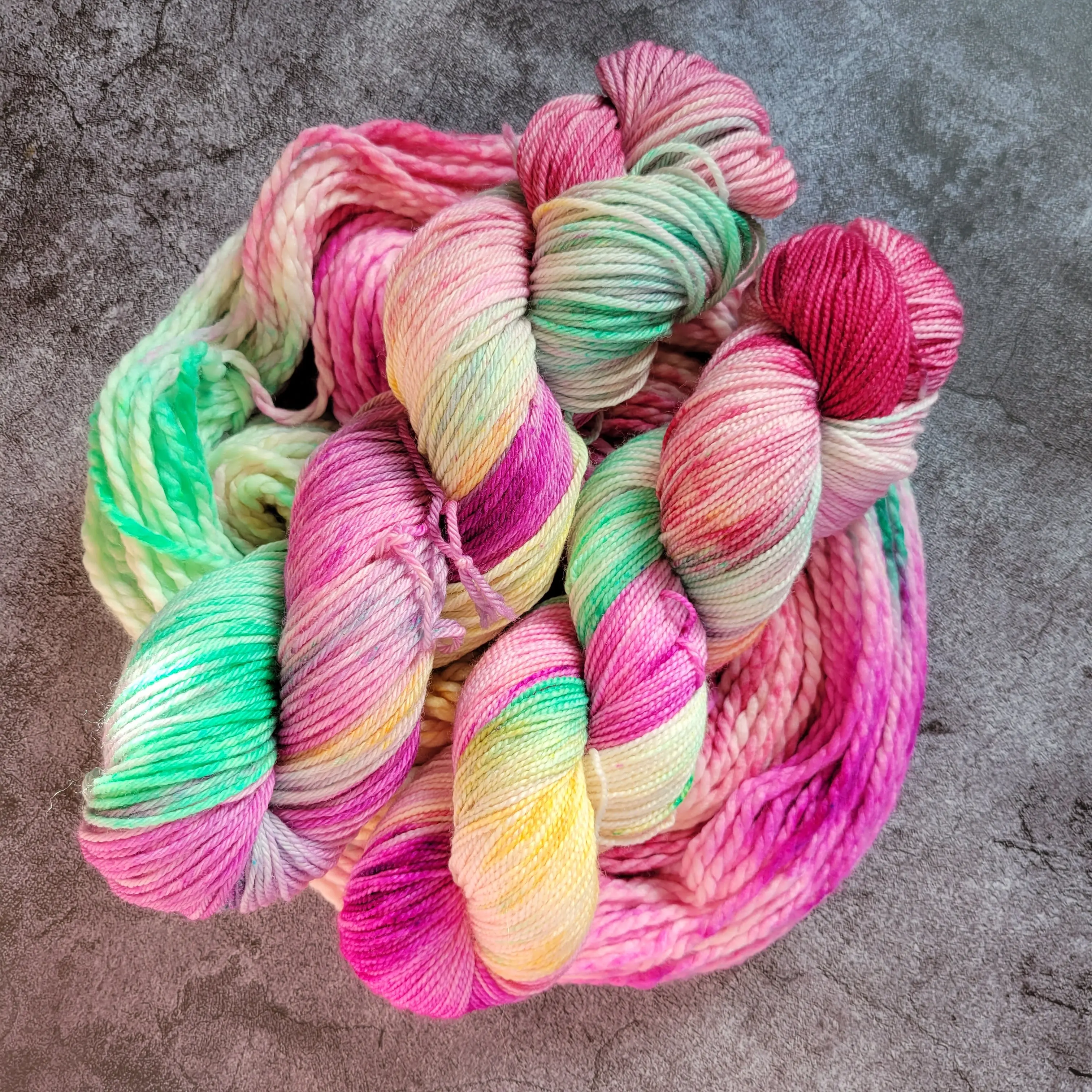 Sorbet Variegated Hand Dyed Yarn