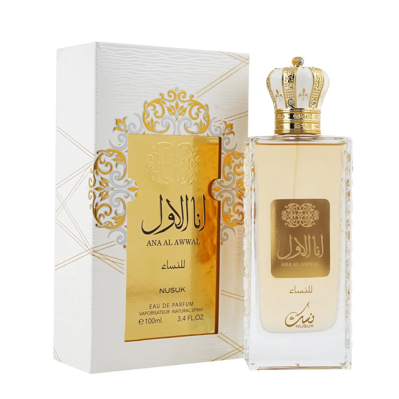 Nusuk Ana Al Awwal for Women Eau de Parfum Spray, 3.4 Ounce