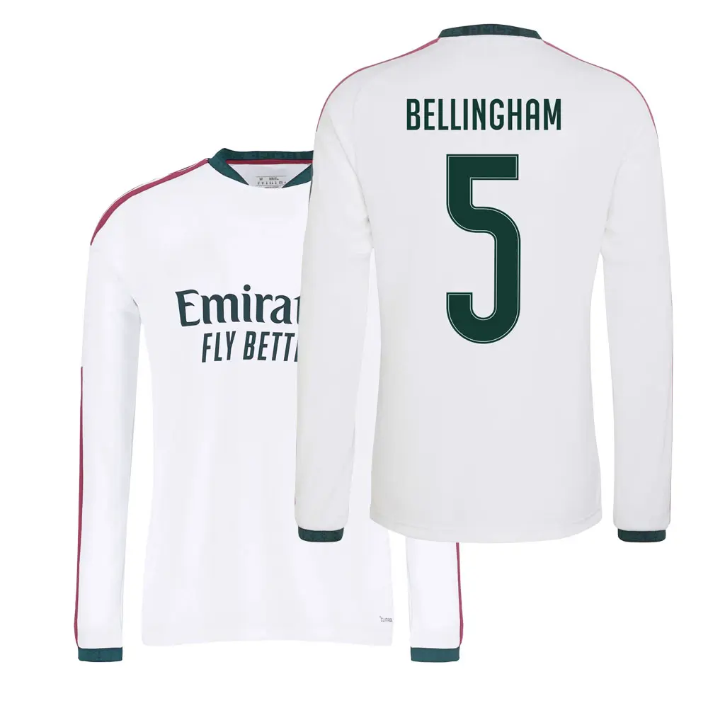 5# Bellingham 26 27 Home White 10# Mbappe Long Sleeve Soccer Jersey 7# Vini JR Jersey