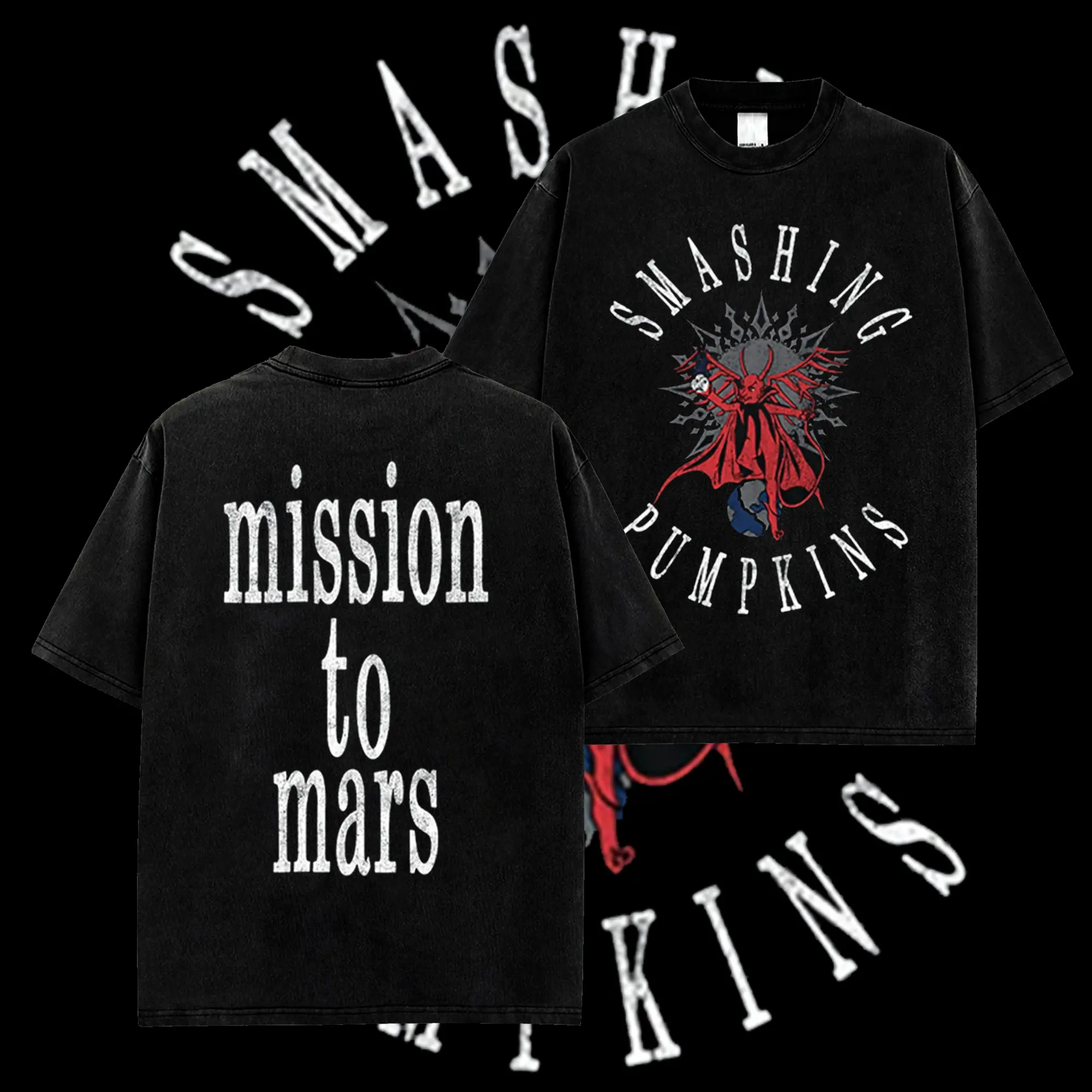 [MetalStyle] Smashing Pumpkins Mission To Mars Retro Unisex 100% Heavyweight Cotton T-Shirt –  Smashing Pumpkins 2026 Tour Shirt, Rock Grunge Cotton Tee, Alternative Rock Band Shirt, Oversized Vintage Tee, Heavy Metal Merch, Gift for Rock Fans