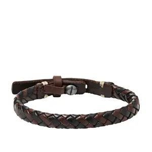 Fossil Men's Braided Braided Bracelet Brown and Black