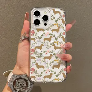 Magnetic Soft Case for iPhone11/12/13/14/15/16/promax, Girl animal collage MagSafe Compatible,Aesthetic Pattern Design Lightweight,AntiScratch,and Trendy