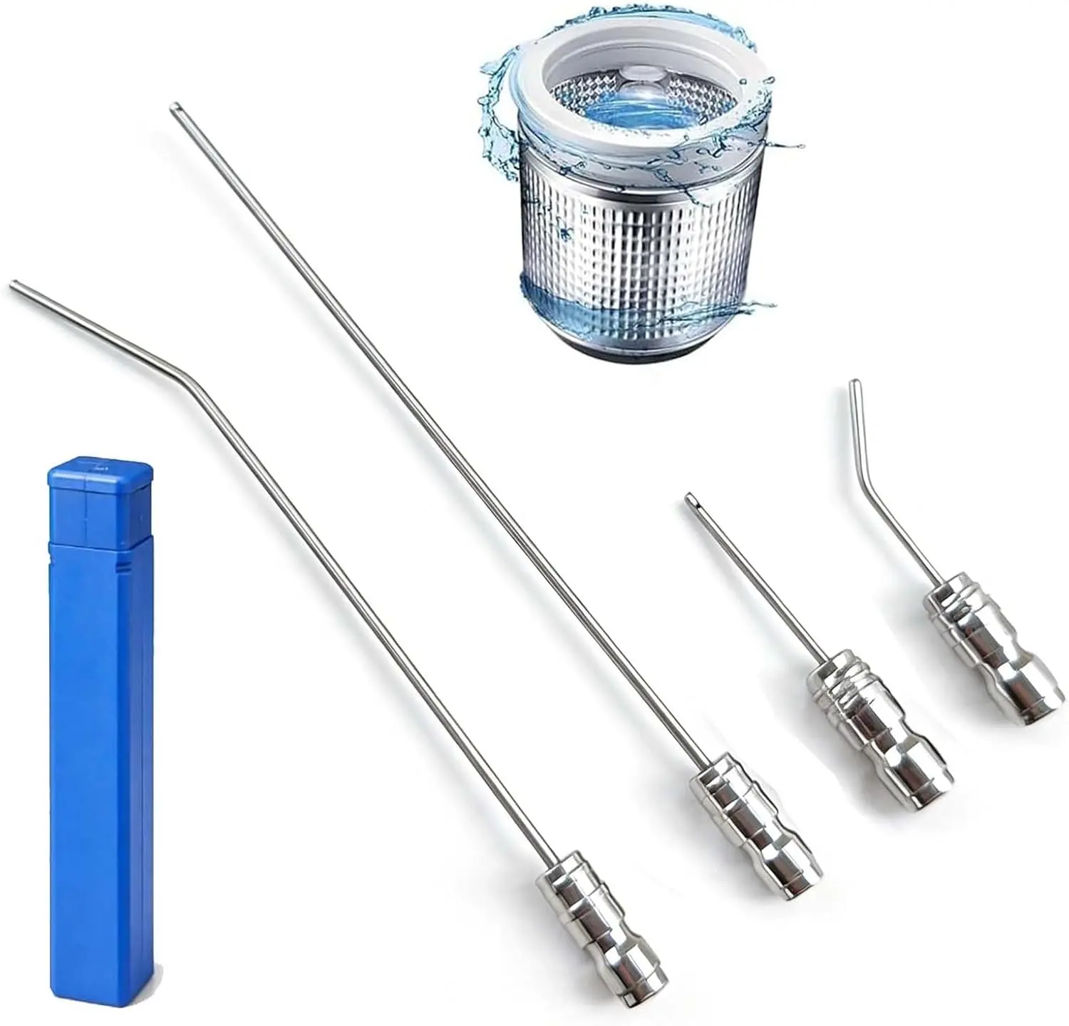 【DealsForYouDays】4 Pack High Pressure Washer Nozzle Kit for Washing, Stainless Steel Pressure Washer Jet Nozzle, Equipped with a direct spray head and a side spray head for Washing Machine & AC Cleaning - Fathers Day Gift!