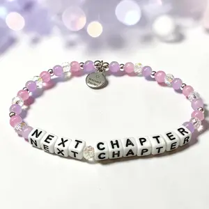 Next Chapter Bracelet | Inspirational Word Bracelet | Motivational Bracelet for Women | Lavender Word Bracelet | Graduation Gift