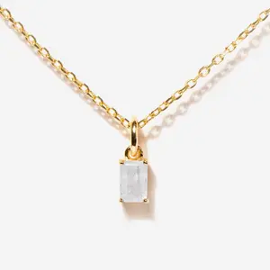 Birthstone Moonstone Necklace - June