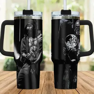 Sleep Token Vessel Travel Tumbler 40oz, 20oz Worship Sleep Token Fans, Insulated Stainless Steel Mug with Handle & Lid, Moody Fan