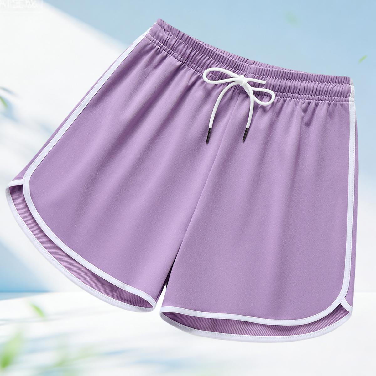 3-pack women’s casual athletic shorts with drawstring and elastic waistband; suitable for outdoor sports, fitness, running, and casual wear; athletic shorts, women’s clothing, women’s shorts