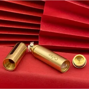 Portable Brass Fire Starter Tool, Waterproof Reusable Ignition Kit, Durable Compact Design, Easy Carry For Camping Hiking Outdoor Emergency Daily Use, No Fuel Contained