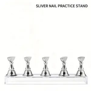 5pcs Acrylic Nail Practice Display Stand Nail Tips Holder, Magnetic Nail Art Practice Display Stands Holders For False Nail Tip Salon And Home DIY Manicure Nail Art Tools