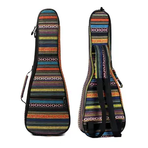 Ukulele Case Suitable for Soprano, Concert, And Tenor Ukuleles - Features 10.5Mm Padding, Adjustable Straps, And a Bohemian Design Made from 210D Fabric