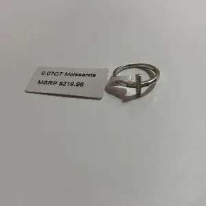 Moissanite diamond Cross ring