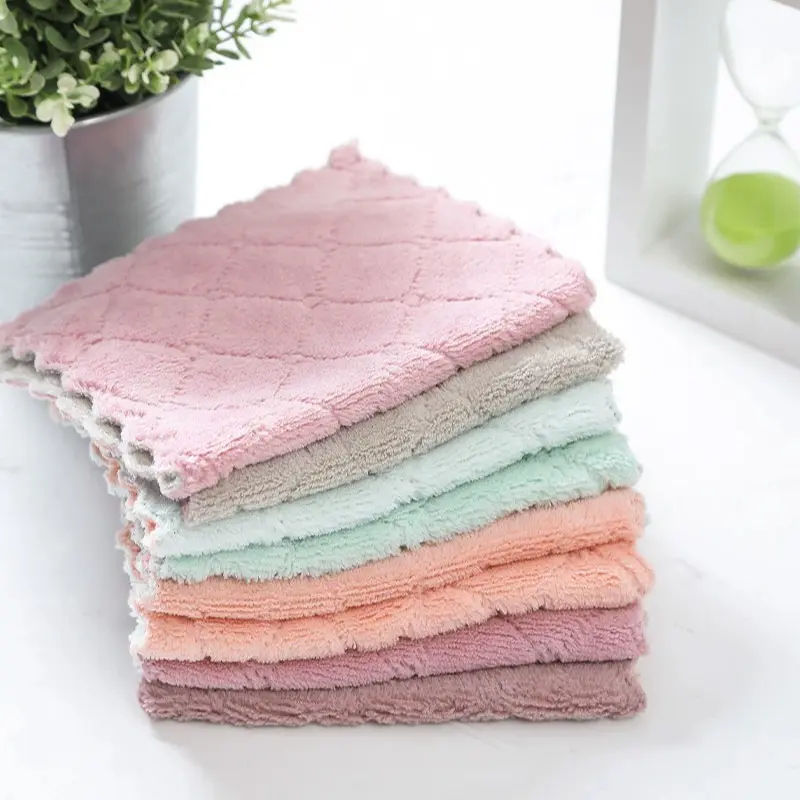 10-Pack Fish Scale Cleaning Cloths, Soft Reusable Wipes for Camp Kitchen Sink, Dishes, Glassware, Countertops, Lint-Free Super Absorbent