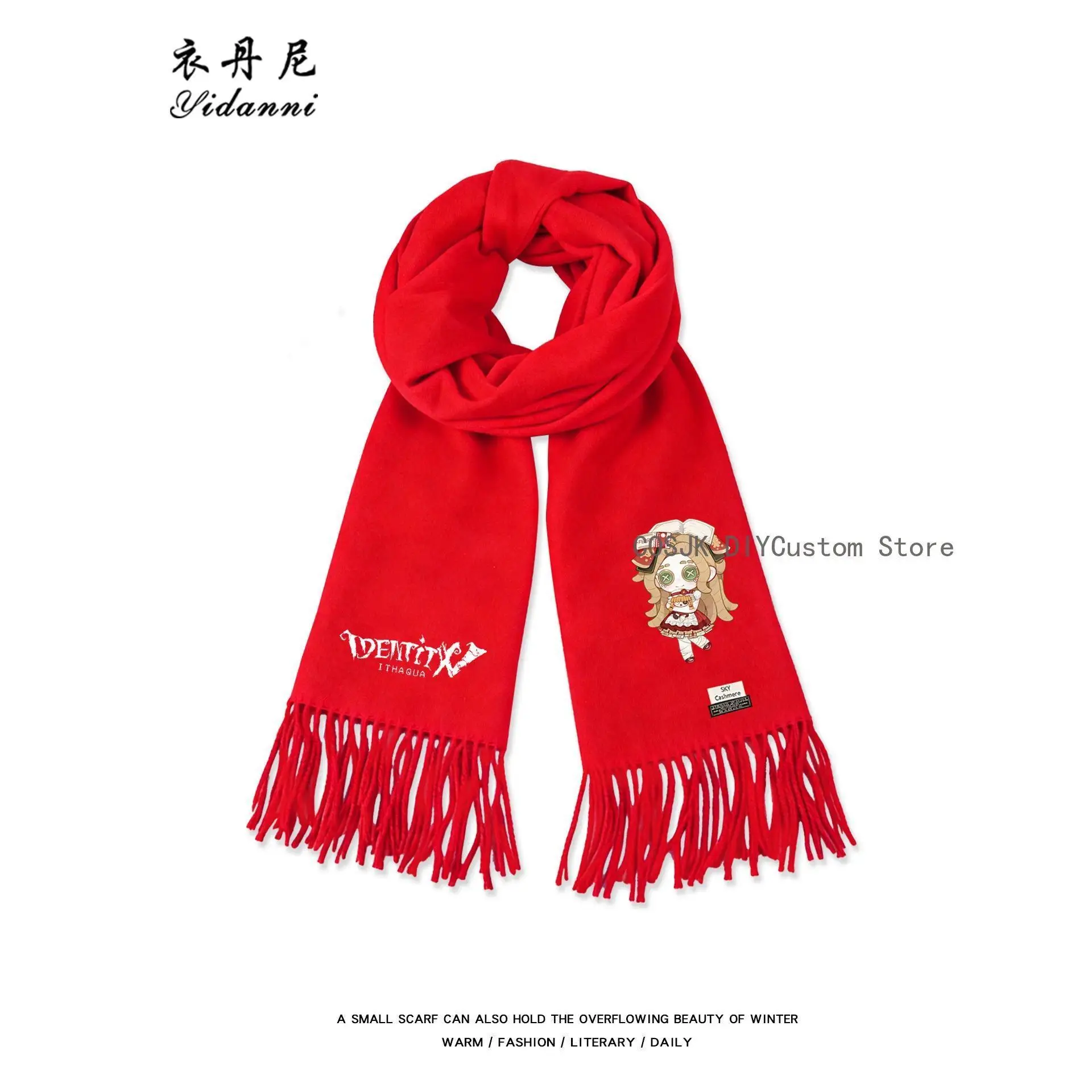 Anime Identity Ⅴ Little Girl Cartoon Soft Scarf Autumn Winter Keep Warm Fluffy Muffler Neckerchief Men Women Xmas Gift