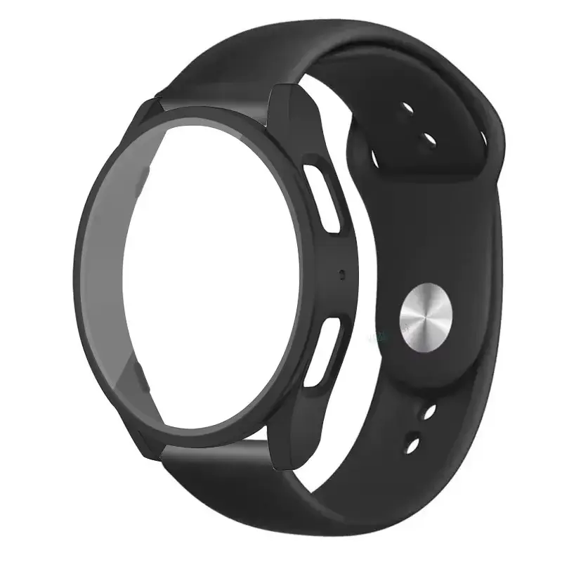 Tempered Glass+Case+Strap For Samsung Galaxy Watch 8 7 6 4 5 40mm/44mm Silicone band+Screen Protector 2 pack Smart Watch Accessories Wearable Accessory Smartwatch Accessories