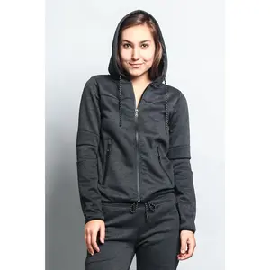 Women's Athletic Zip Up Hooded Sweater (Top Only)