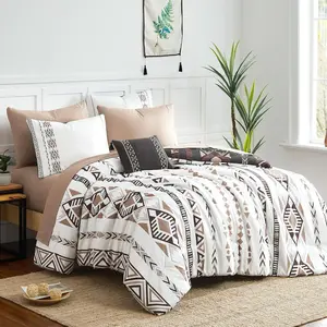 Size Comforter Set- 7 count Boho Bed in a Bag, Western Bedding Set for  Seasons, Reversible Aztec Bedding, Lightweight Comforter Bed Set with Sheets, Pillowcases & Shams