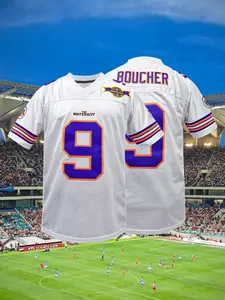 Plus Size Bobby Boucher #9 The Water boy Adam Sandler Movie Mud Dogs Bourbon Bowl Football Jersey Sport Jersey Sports Style Jersey