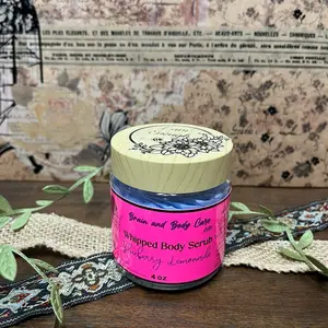 Blueberry Lemonade Whipped Body Butter with Mango Butter and Exfoliating Sugar for All Over Scrub - Body Care and Comfort